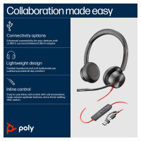HP Poly Headset Blackwire C8225-M Stereo USB-C/A Teams