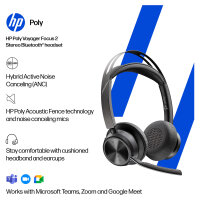 HP Poly BT Headset Voyager Focus 2 UC USB-C/A
