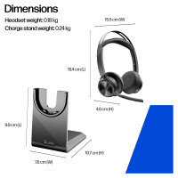 HP Poly BT Headset Voyager Focus 2 UC inkl. LS USB-C/A Teams