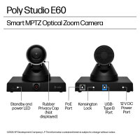 HP Poly Studio E60 Smart Kamera 4K MPTZ 12x opt. Zoom (EU)