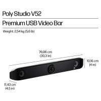 HP Poly Studio V52 USB 4K Videobar Teams