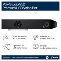 HP Poly Studio V52 USB 4K Videobar Teams