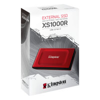 1TB Kingston XS1000 USB 3.2 Gen2 Red