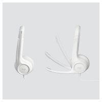 Logitech H390 Headset on-ear wired USB-A off-white