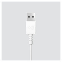 Logitech H390 Headset on-ear wired USB-A off-white