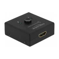 DELOCK HDMI 2 - 1 Umschalter bidirektional 4K 60 Hz kompakt