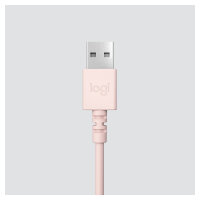 Logitech H390 Headset on-ear wired USB-A rose