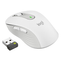 Logitech Signature M650 wireless Bluetooth 2.4 GHz Bolt USB receiver off-white