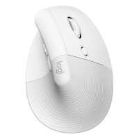 Logitech Lift for Business Vertical Mouse ergonomic 6 buttons wireless Bluetooth 2.4 GHz Bolt USB receiver off-white