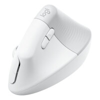Logitech Lift for Business Vertical Mouse ergonomic 6 buttons wireless Bluetooth 2.4 GHz Bolt USB receiver off-white