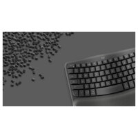 Logitech Wave Keys Wireless Ergonomic keyboard - Graphite - (DE) - 2.4GHZ/BT - N/A - CENTRAL-419 - UNIVERSAL