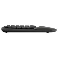 Logitech Wave Keys Wireless Ergonomic keyboard - Graphite - (DE) - 2.4GHZ/BT - N/A - CENTRAL-419 - UNIVERSAL