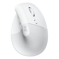 Logitech Lift for Mac Vertical Mouse ergonomic optical 6 buttons wireless Bluetooth Bolt USB receiver off-white