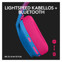 Logitech Lightspeed G435 Headset full size Bluetooth / 2.4 GHz radio frequency Wireless blue Discord Certified