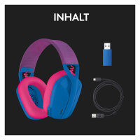 Logitech Lightspeed G435 Headset full size Bluetooth / 2.4 GHz radio frequency Wireless blue Discord Certified
