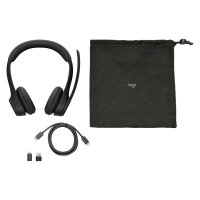 Logitech Headset - Zone 305 - Midnight Black - 2.4GHZ/BT - PLUGC - Emea28-935 - BUNDLE TEAMS
