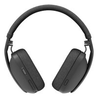 Logitech Zone Vibe Wireless Headset full size Bluetooth Wireless USB-C via Bluetooth Adapter Graphite Certified for Microsoft Teams