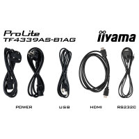 IIYAMA 108cm (43") TF4339AS-B1AG 16:9 M-Touch 2xHDMI+DP+USB