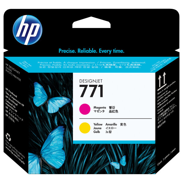 HP 771 original printhead CE018A magenta and yellow