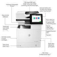 L HP LaserJet Enterprise MFP M635h Laser-Multifunktionsdrucker 3in1 A4 LAN Duplex ADF