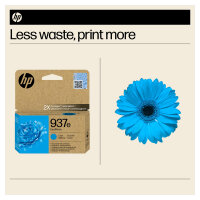 HP 937e EvoMore Cyan Original Ink Cartridge