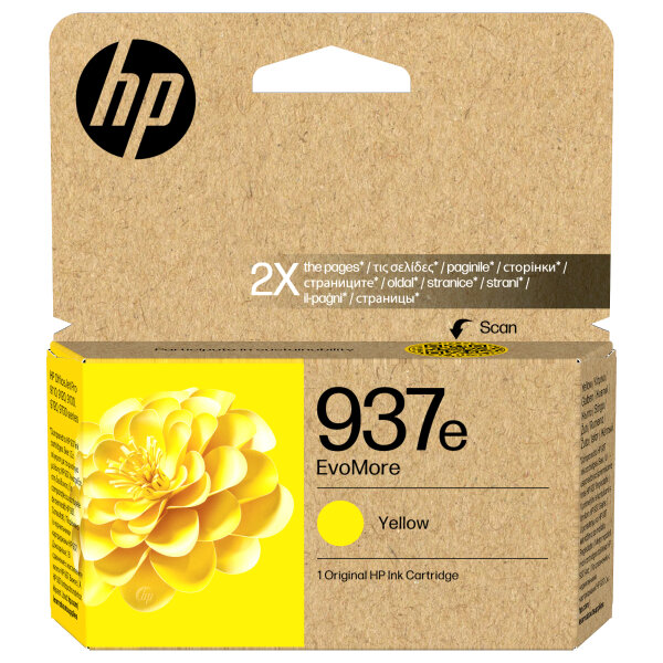HP 937e EvoMore Yellow Original Ink Cartridge
