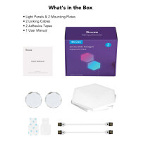 Govee Glide Hexa Light Panels Expansion Pack (2 Panels) with Linking Cables for Light Panels H6061