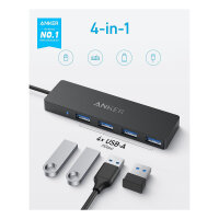 Anker 4-in1 Data Hub USB-A 4 x UBS-A 3.0 5Gbit/s inkl. 20cm Kabel black