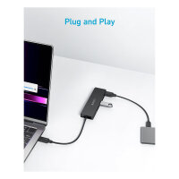 Anker 4-in1 Data Hub USB-A 4 x UBS-A 3.0 5Gbit/s inkl. 20cm Kabel black