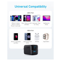 Anker 323 Charger 33W 1 x USB-A 1 x USB-C PIQ 3.0 black
