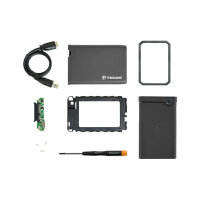 TRANSCEND StoreJet 25CK3 SSD/HDD 0GB extern 6,4cm 2,5Zoll SATA 6GB/s Upgrade Kit Leergehäuse