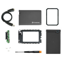 TRANSCEND StoreJet 25CK3 SSD/HDD 0GB extern 6,4cm 2,5Zoll SATA 6GB/s Upgrade Kit Leergehäuse