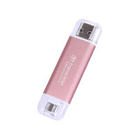 TRANSCEND ESD310P 512GB External SSD USB 10Gbps Type C/A Pink