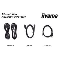 68,5cm/27" (1920x1080) iiyama ProLite XUB2797HSN-B2 16:9 FHD IPS 1ms 100Hz HDMI DP USB-C Speaker Pivot Black