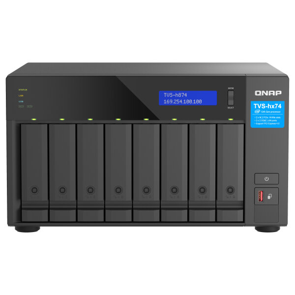 QNAP TVS-H874-I5-32G 8-bay QuTS hero NAS Intel Core i5-12400 6-core/12-thread up to 4.6GHz 32GB SO-DIMM