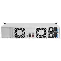 QNAP TS-1264U-RP-8G 2U 12-Bay rackmount NAS Intel Celeron N5095 quad-core 8GB onboard not expandable 12x3.5/2.5 SATA 2x300W r PSU
