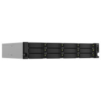 QNAP TS-1264U-RP-8G 2U 12-Bay rackmount NAS Intel Celeron N5095 quad-core 8GB onboard not expandable 12x3.5/2.5 SATA 2x300W r PSU