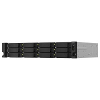 QNAP TS-1264U-RP-8G 2U 12-Bay rackmount NAS Intel Celeron N5095 quad-core 8GB onboard not expandable 12x3.5/2.5 SATA 2x300W r PSU