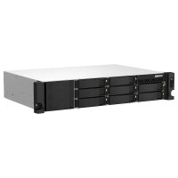 QNAP TS-864eU-RP-8G 2U 8-bay short depth 30,48cm 12Zoll rackmount NAS Intel Celeron N5095 quad-core 8GB 8x3.5/2.5 SATA 2x300W r PSU