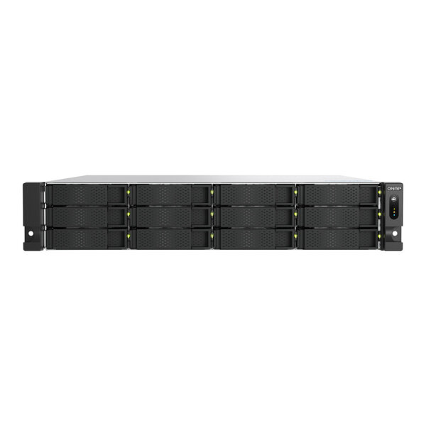 QNAP TS-h1277AXU-RP-R5-16G 2U 12-bay NAS AMD Ryzen 5 Pro 7645 6C/12T boost up to 5.1GHz 16GB DDR5 non-ECC RAM