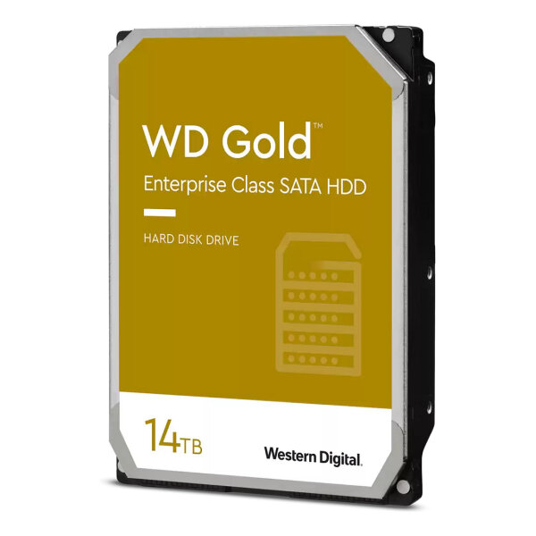 WD Gold 14TB SATA 6Gb/s 8,89cm 3,5Zoll 512MB cache 7200rpm internal RoHS compliant Enterprise HDD Bulk