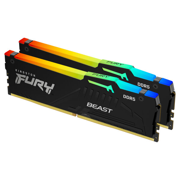 KINGSTON 64GB 6400MT/s DDR5 CL32 DIMM Kit of 2 FURY Beast RGB EXPO