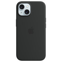 APPLE iPhone 15 Silicone Case with MagSafe - Black