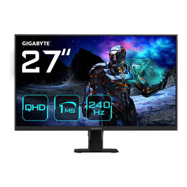 68,6cm/27" (2560x1440) Gigabyte GS27Q x 16:9 QHD SS IPS 1ms 250Hz 2xHDMI DP Black
