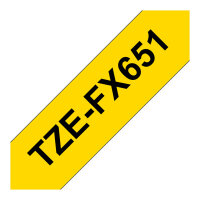 Brother TZe-FX651 Beschriftungsband Schwarz auf Gelb