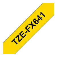 Brother TZe-FX641 Beschriftungsband Schwarz auf Gelb