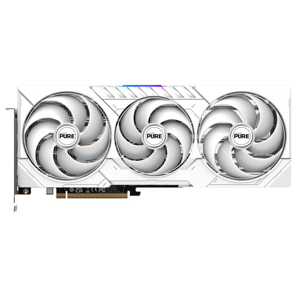 RX 9070 XT 16GB Sapphire Pure Radeon OC GDDR6 3 Fan white