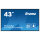 109cm/43" (3840x2160) iiyama ProLite LH4365UHSB-B1 16:9 4K IPS Touch 8ms 60Hz 24/7 2xHDMI DP LAN WIFI Speaker Black