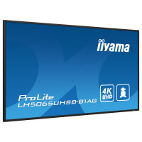 127cm/50" (3840x2160) iiyama ProLite LH5065UHSB-B1AG 16:9 4K UHD VA Touch 9,5ms 60Hz 24/7 2xHDMI DP LAN WIFI Speaker Black