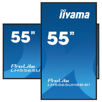140cm/55" (3840x2160) iiyama ProLite LH5565UHSB-B1 16:9 4K UHD IPS Touch 8ms 60Hz 24/7 2xHDMI DP LAN WIFI Speaker Black
